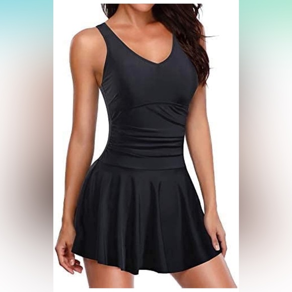 Other - 🆕 Tummy Control Swimdress Vintage Bathing Suits Skirt Swimwear